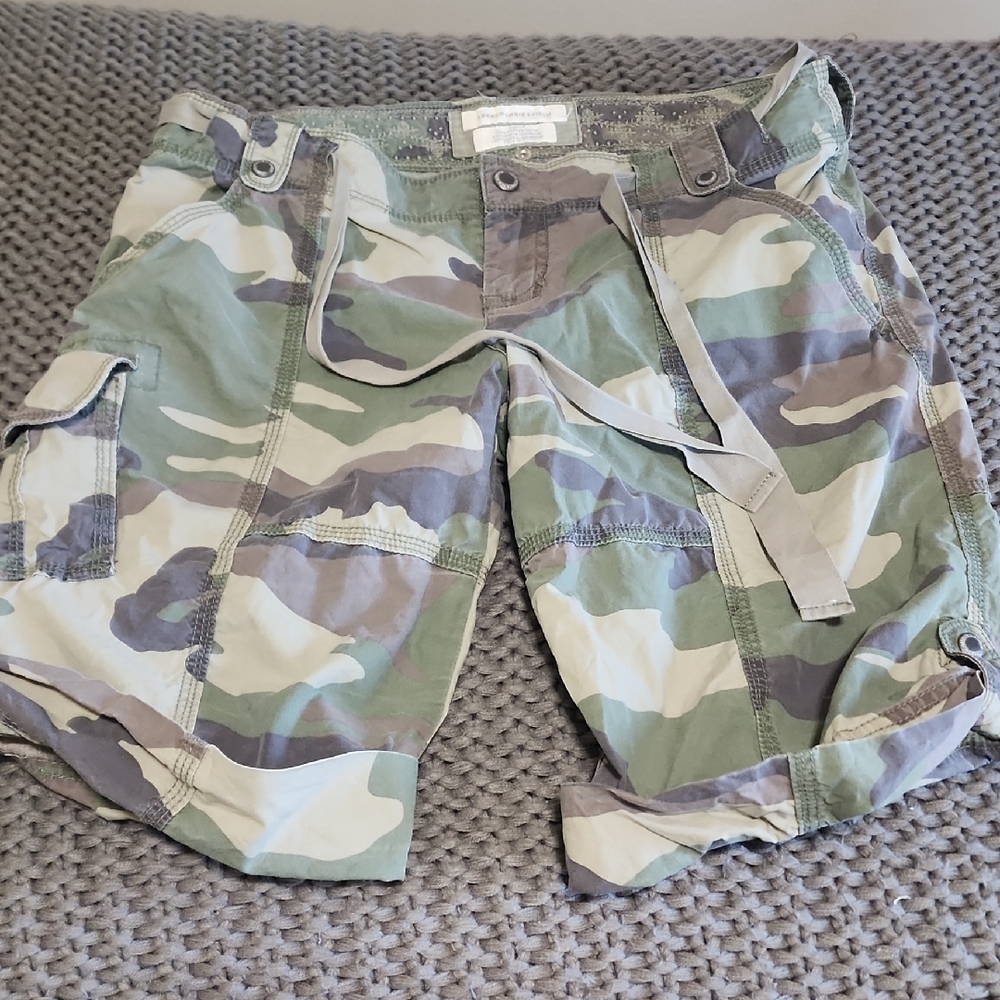 Abercrombie & Fitch Green and Brown Cargo Shorts
